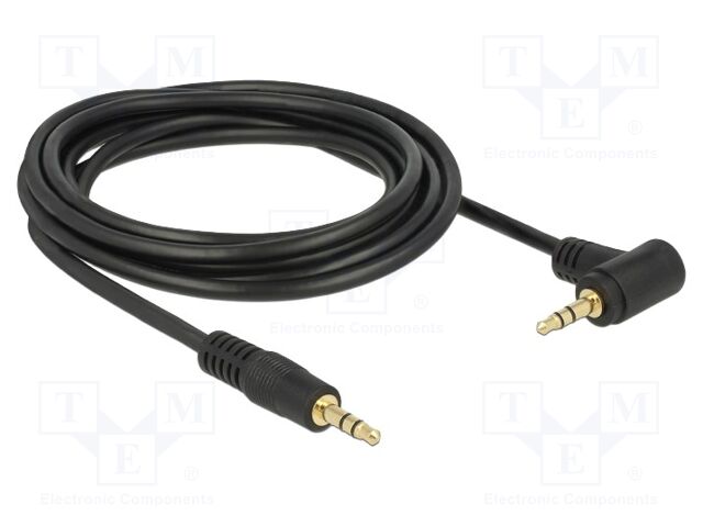 Cable; Jack 3.5mm 3pin plug,Jack 3.5mm 3pin angled plug; 3m