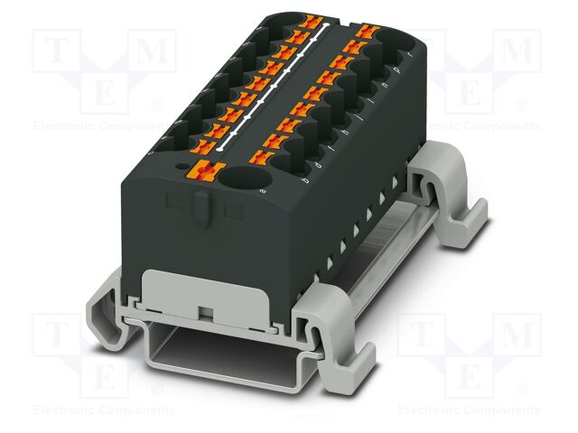 Splice terminal: rail; 32A; 800V; push-in; PA; 0.2÷6mm2; W: 64.8mm