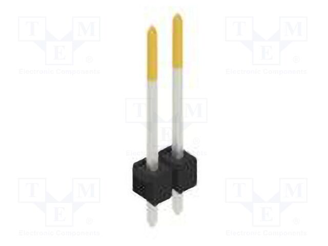 Connector: pin strips; pin header; male; PIN: 2; 2.54mm; THT; 1x2