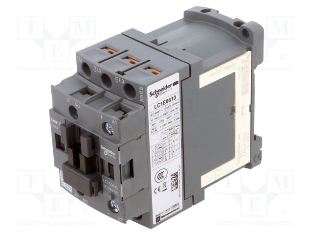 Contactor: 3-pole; NO x3; Auxiliary contacts: NO; 24VDC; 6A; W: 45mm