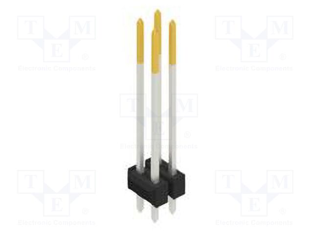 Connector: pin strips; pin header; male; PIN: 4; 2.54mm; THT; 2x2