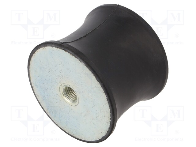 Vibration damper; M16; Ø: 95mm; rubber; L: 75mm; H: 16mm; 10382N