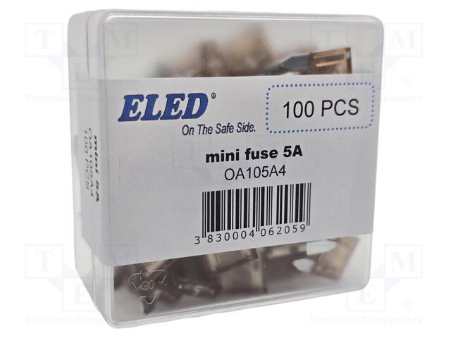 Fuse: fuse; 5A; 32VDC; automotive; 11.1mm; 11.1x3.9x17.2mm
