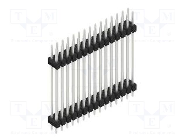 Connector: pin strips; pin header; male; PIN: 30; 2.54mm; THT; 2x15