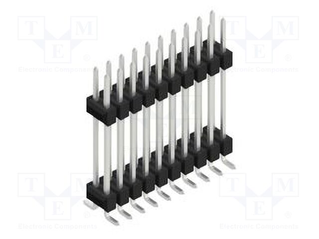 Connector: pin strips; pin header; male; PIN: 20; 2.54mm; SMT; 2x10
