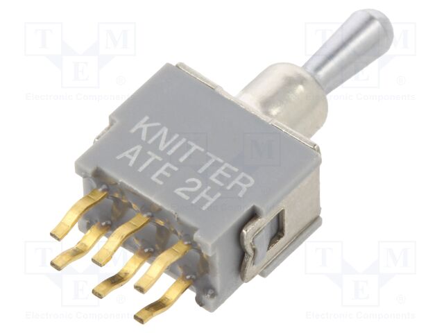 Switch: toggle; Pos: 3; DPDT; (ON)-OFF-ON; 0.05A; 0.05A; -20÷85°C