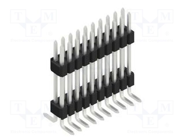 Connector: pin strips; pin header; male; PIN: 20; 1.27mm; SMT; 2x10