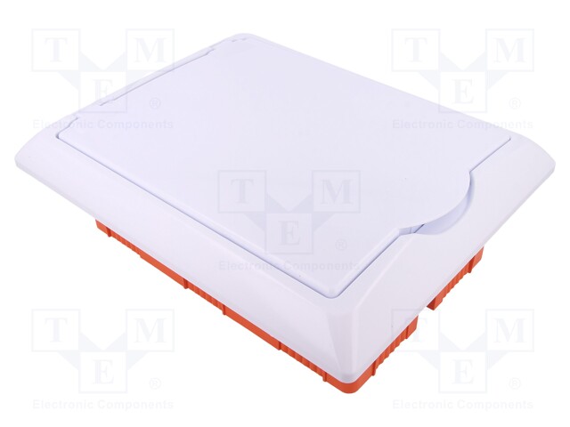 Enclosure: for modular components; IP40; white; No.of mod: 8; 400V
