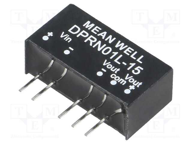 Converter: DC/DC; 1W; Uin: 4.75÷5.5V; Uout: 15VDC; Uout2: -15VDC