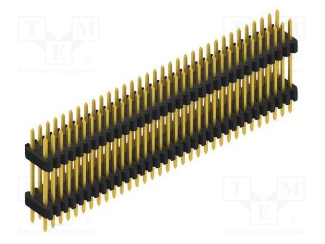 Connector: pin strips; pin header; male; PIN: 66; 1.27mm; THT; 2x33
