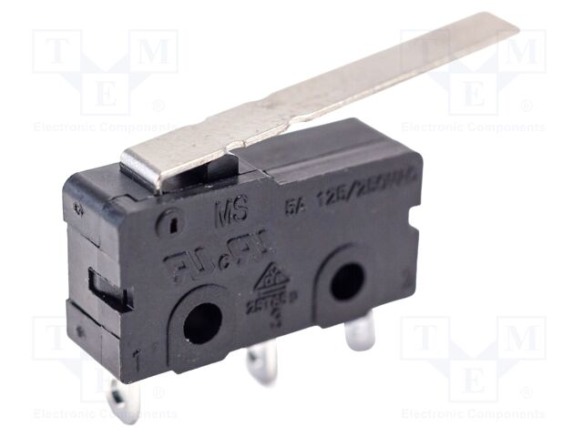 MICROSWITCH, LEVER, SPDT, 5A, 250VAC