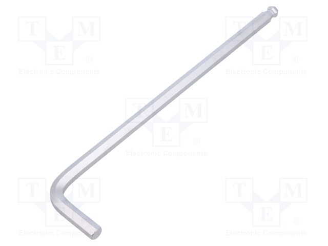 Wrench; hexagon keys,spherical; HEX 7mm; tool steel; long; 197mm