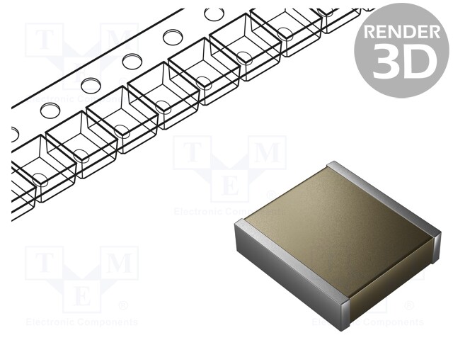 Capacitor: ceramic; MLCC; 220nF; 500VDC; C0G; ±10%; SMD; 3640