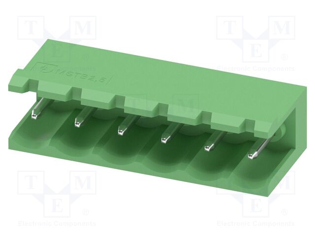 PCB headers, nominal cross section: 2.5 mm?, color: green, n