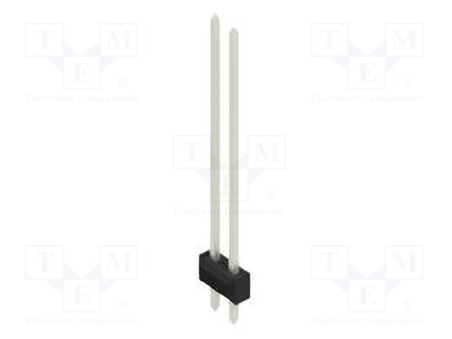 Connector: pin strips; pin header; male; PIN: 2; 2.54mm; THT; 2x1