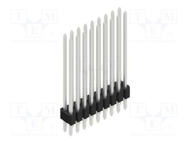 Connector: pin strips; pin header; male; PIN: 18; 1.27mm; THT; 2x9