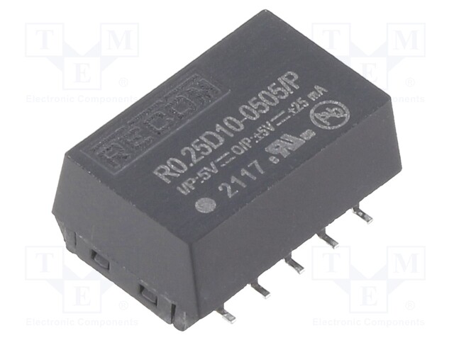 Converter: DC/DC; 0.25W; Uin: 4.5÷5.5V; Uout: 5VDC; Uout2: -5VDC