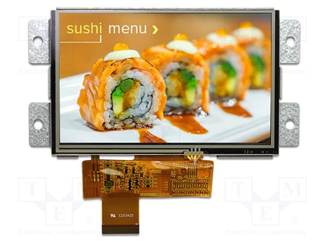 Display: TFT; 800x480; Illumin: LED; Window dimensions: 108x64.8mm