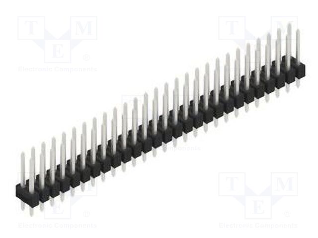 Connector: pin strips; pin header; male; PIN: 54; 2.54mm; THT; 2x27