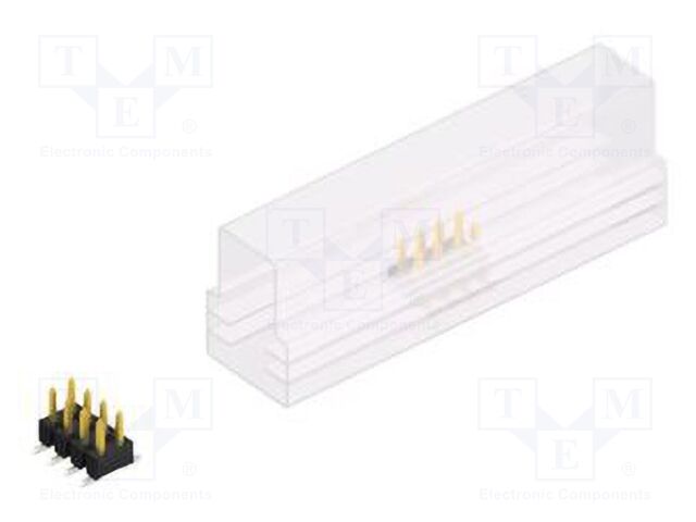 Connector: pin strips; pin header; male; PIN: 8; 2.54mm; SMT; 2x4