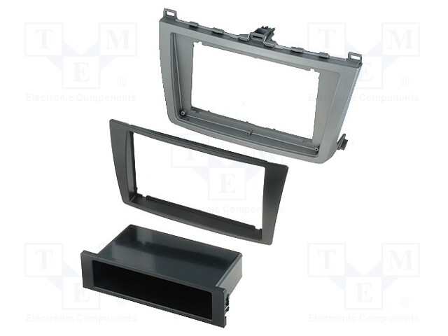 Radio mounting frame; Mazda; 2 DIN; black and silver