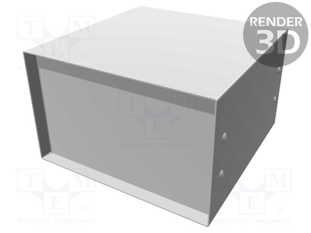 Enclosure: with panel; 1458; X: 203mm; Y: 203mm; Z: 127mm; blue