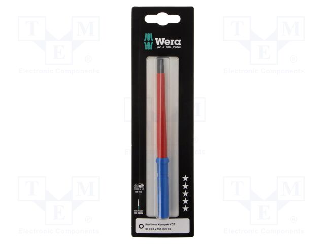 Interchangeable blade; Hex Plus key; insulated; HEX 5mm; 157mm