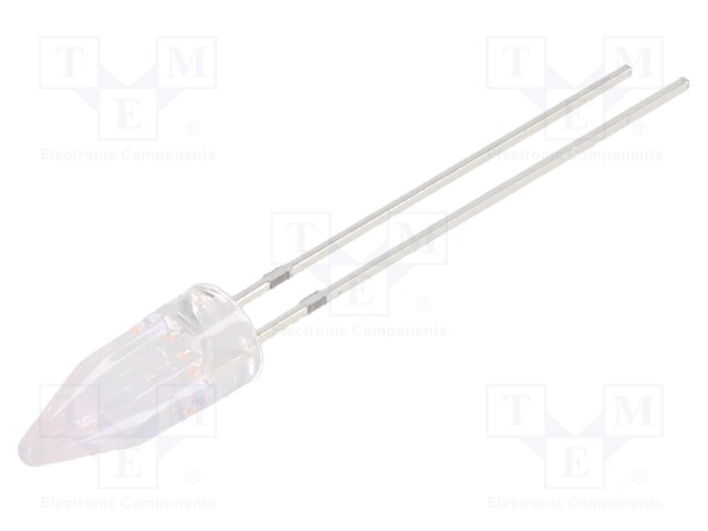 LED; 5mm; pink; 750÷1120mcd; 100°; Front: Rocket; 2.9÷3.4V; THT