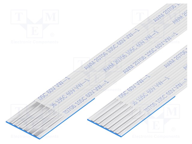 FFC cable; Cores: 6; Cable ph: 1mm; contacts on the same side