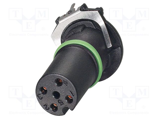 Connector: M12; contact insert; PIN: 4; 250V; straight; THR; A code