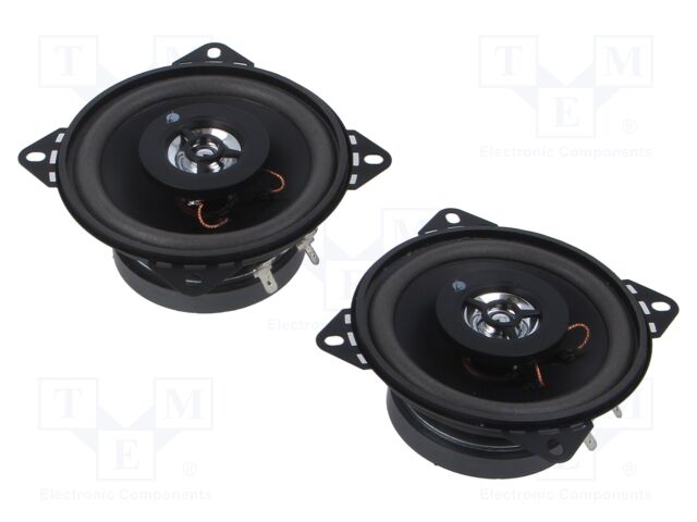 Car loudspeakers; two-way; 100mm; 75W; 900÷16000Hz; 4Ω; 88dB; 2pcs.