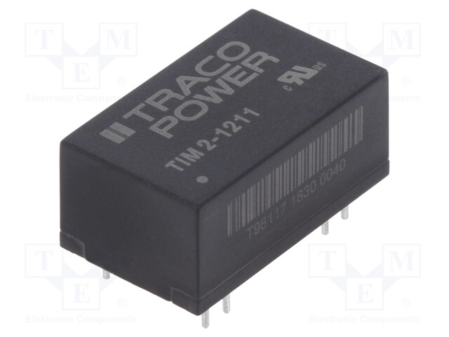 Converter: DC/DC; 2W; Uin: 9÷18V; 5VDC; Iout: 400mA; DIP16; 7g; 100kHz