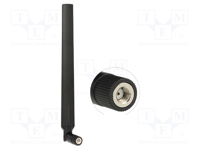 Antenna; inner,WiFi; black; RP-SMA; screw-in; male; 50Ω; -10÷55°C