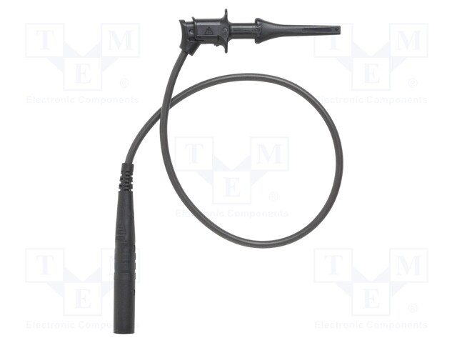 Test lead; 5A; 4mm banana plug-mini hook; insulated; Urated: 300V
