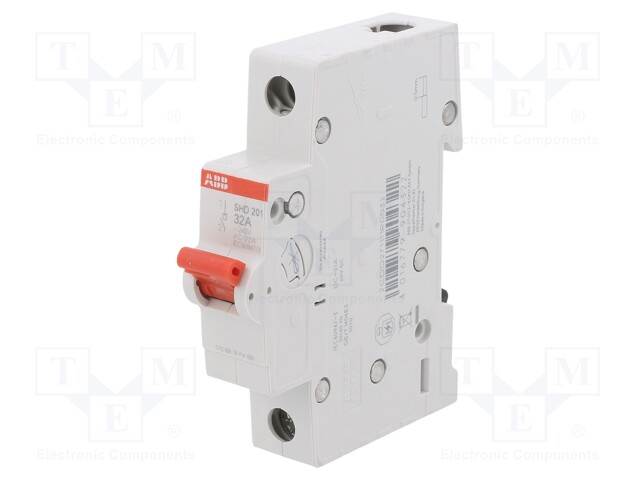 Switch-disconnector; Poles: 1; DIN; 32A; 240VAC; SHD200; IP20,IP40