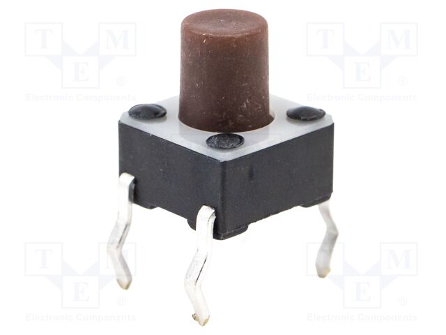Microswitch TACT; SPST-NO; Pos: 2; 0.05A/12VDC; THT; 0.98N; 6x6x4mm