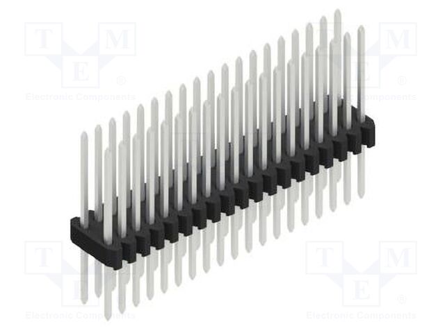 Connector: pin strips; pin header; male; PIN: 38; 1.27mm; THT; 2x19