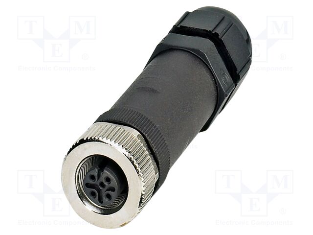 Connector: M12; plug; PIN: 5; 48V; straight; IP67; screw terminal