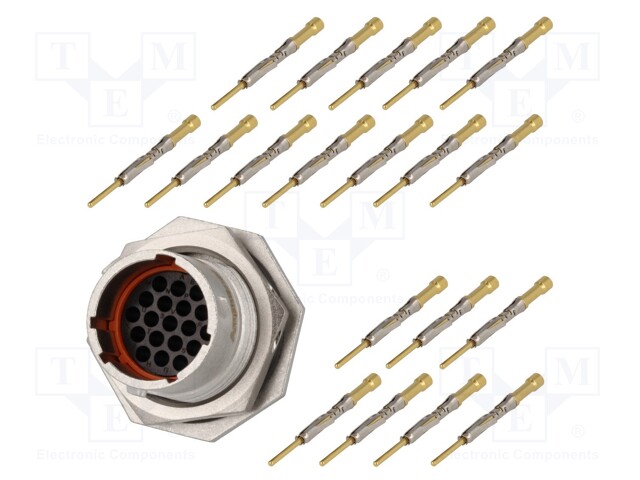Connector: circular; Series: RT360; socket,plug; male; crimped