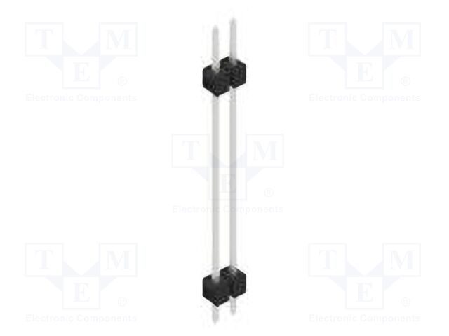 Connector: pin strips; pin header; male; PIN: 2; 2.54mm; THT; 1x2