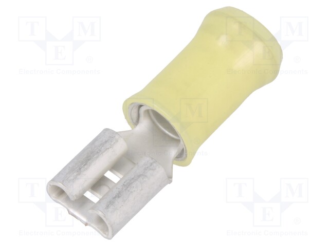 Terminal: flat; 6.3mm; 0.8mm; female; 4÷6mm2; crimped; for cable