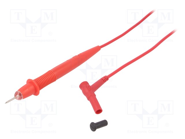Test lead; red; Features: illumination; 10A; 1kV; 1m