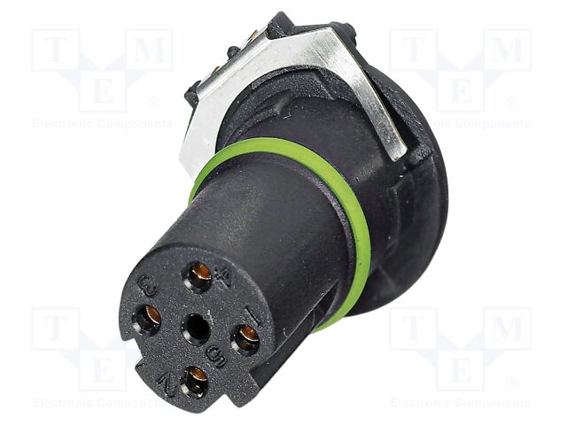 Connector: M12; contact insert; PIN: 4; 250V; straight; THR; D code