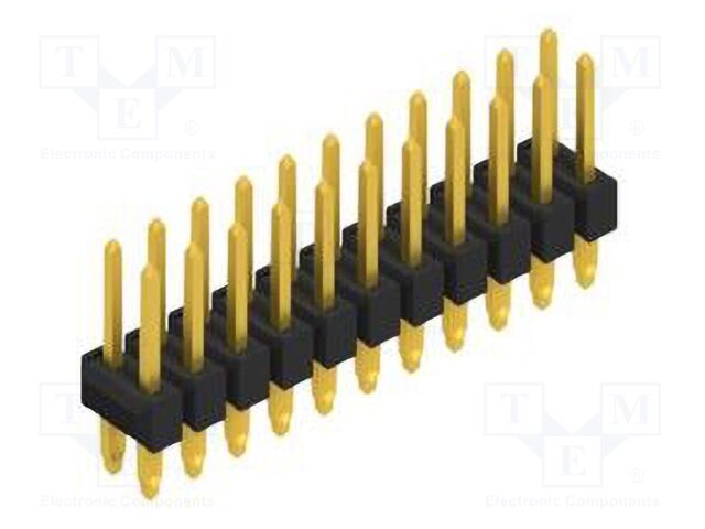 Connector: pin strips; pin header; male; PIN: 22; 2.54mm; THT; 2x11