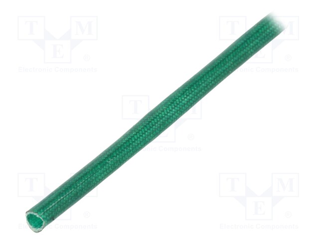 Insulating tube; green; -20÷155°C; Øint: 3mm; L: 100m