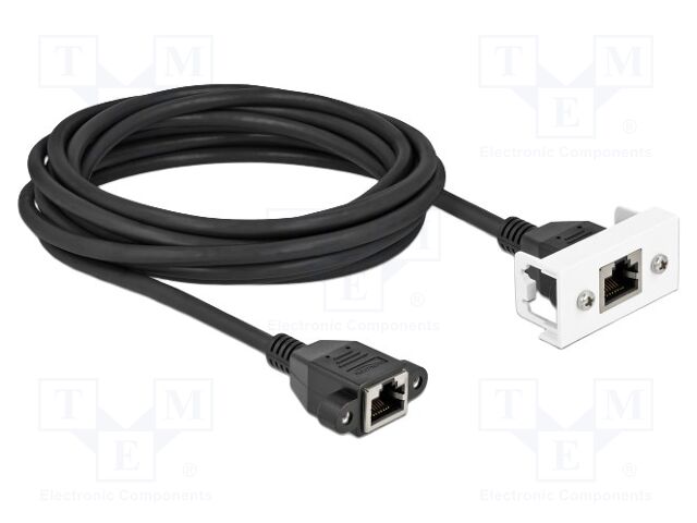 Easy 45; RJ45 socket,both sides; on panel,in housing,push-in