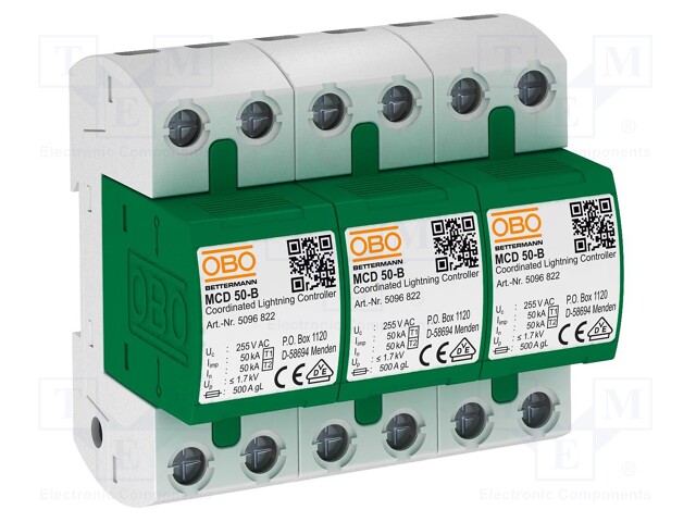 Surge arrestor; Mounting: DIN; IP20