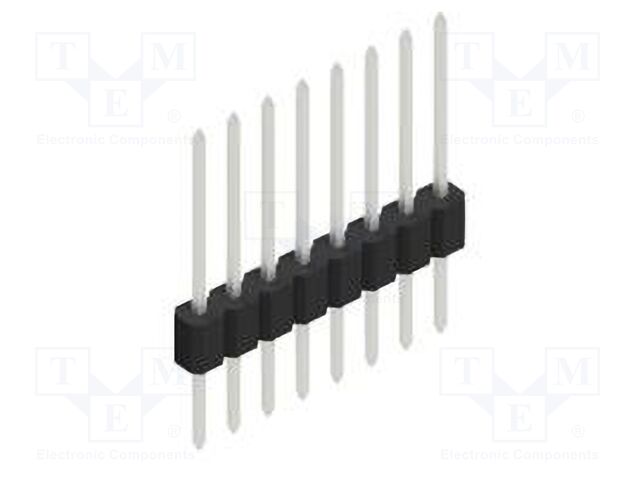 Connector: pin strips; pin header; male; PIN: 8; 1.27mm; THT; 1x8