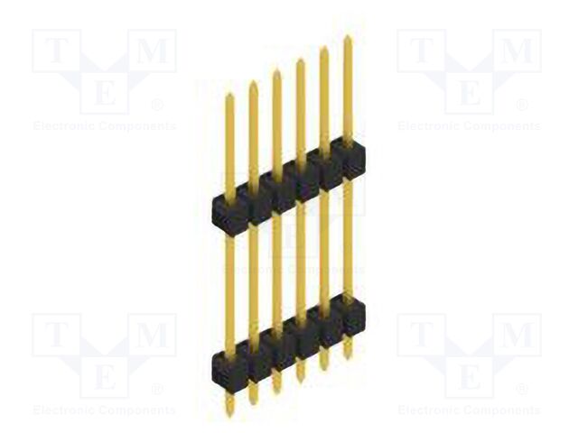 Connector: pin strips; pin header; male; PIN: 6; 2.54mm; THT; 1x6