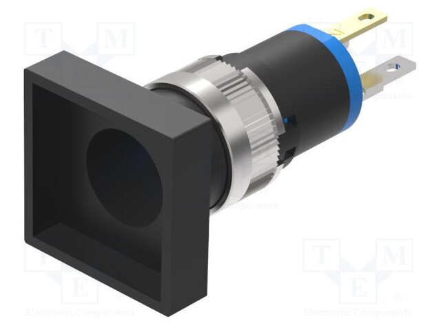 Switch: body; 16mm; Stabl.pos: 2; NC; IP40; Pos: 2; Face dim: 19x19mm